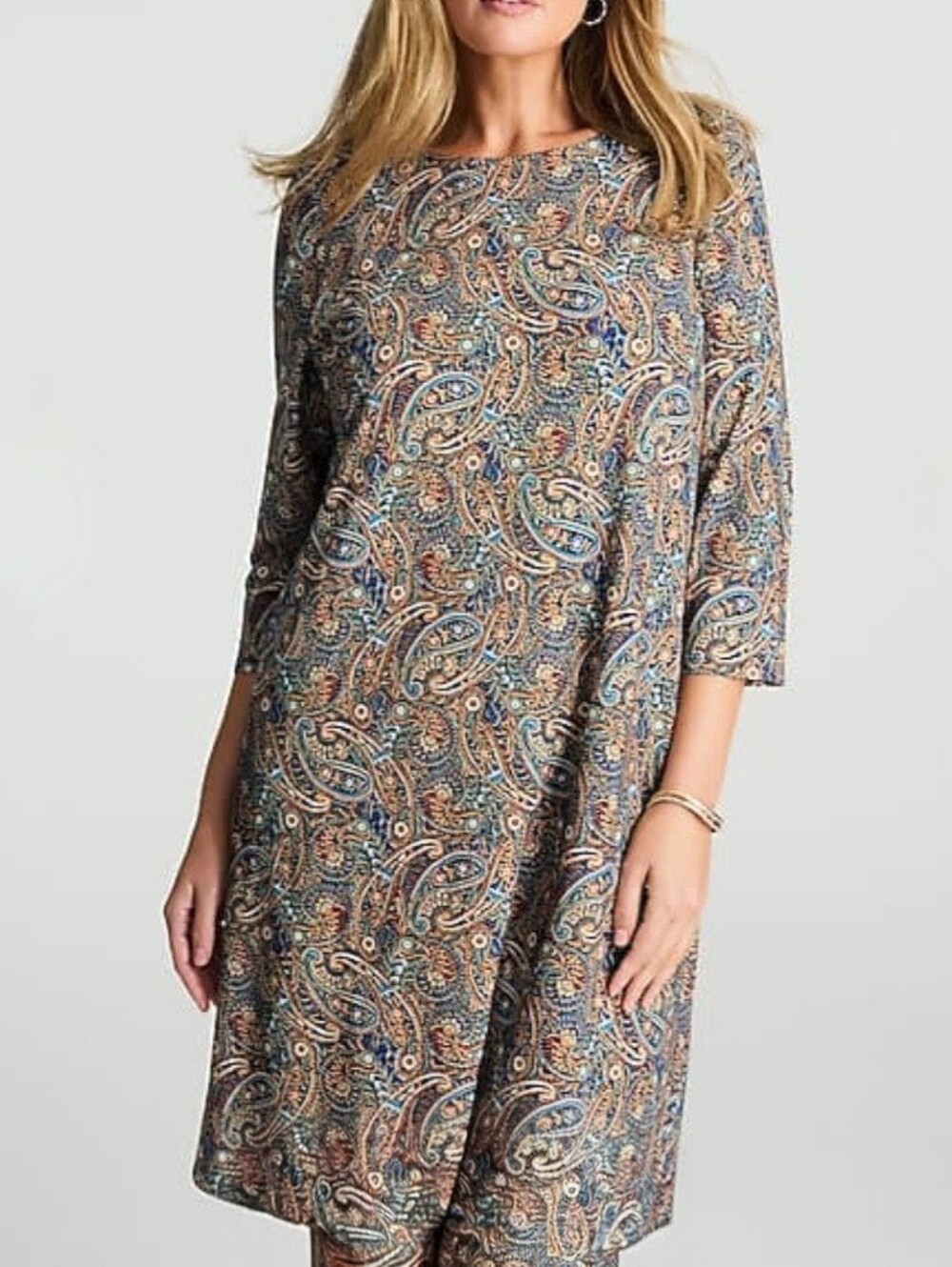 J Jill Wearever Knit Pleat-Back Dress Size Small